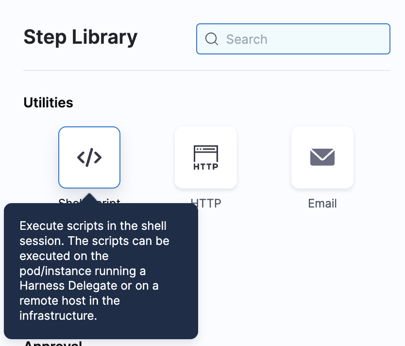 adding step library